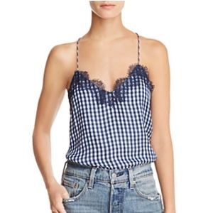 Cami NYC Racer Gingham-print Cami- XXS